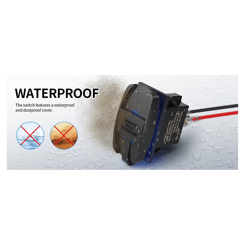 Tools Qc - Interruptor basculante USB 12V impermeable USB