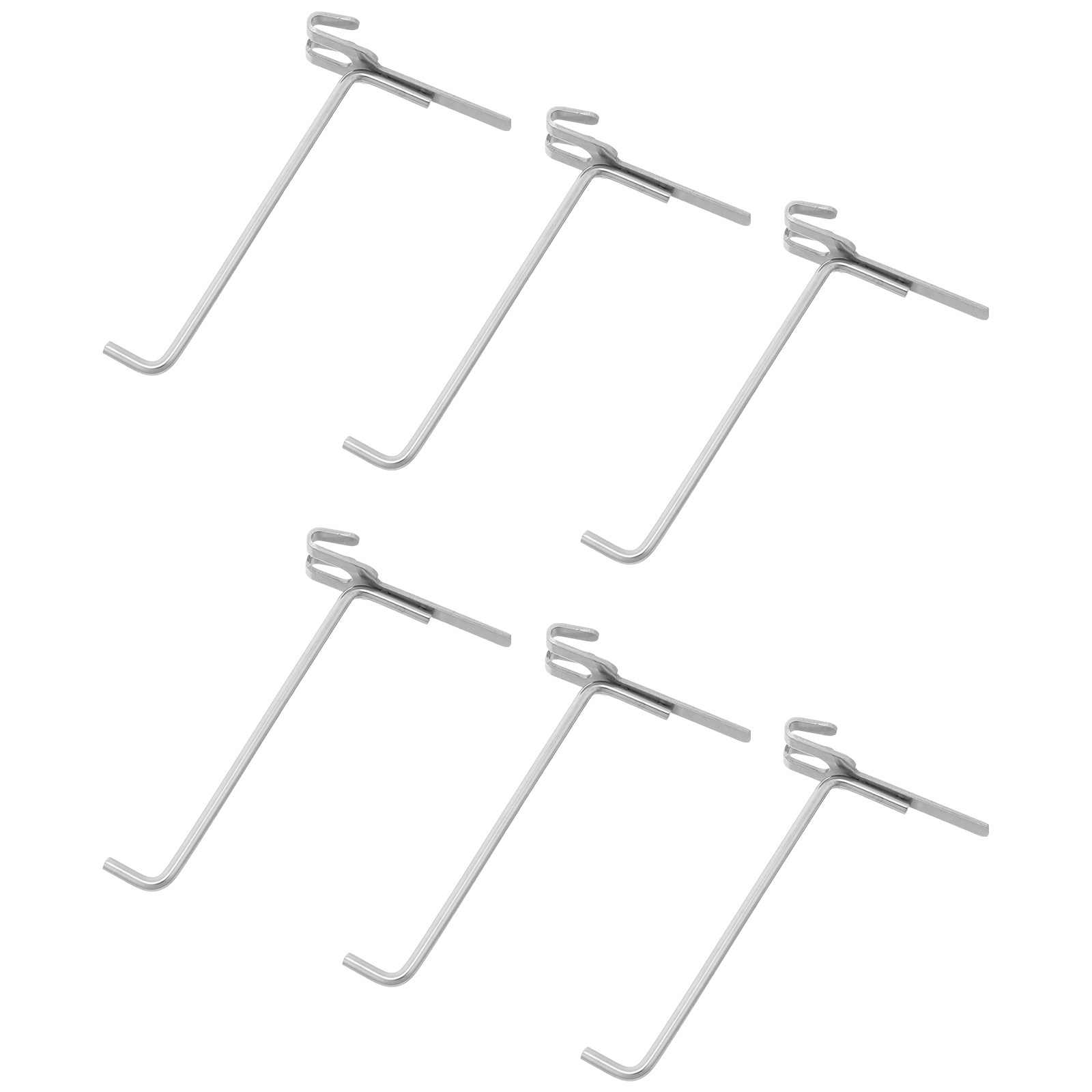Workshop Tools Shelf - 6 Ganchos de Acero Inoxidable para