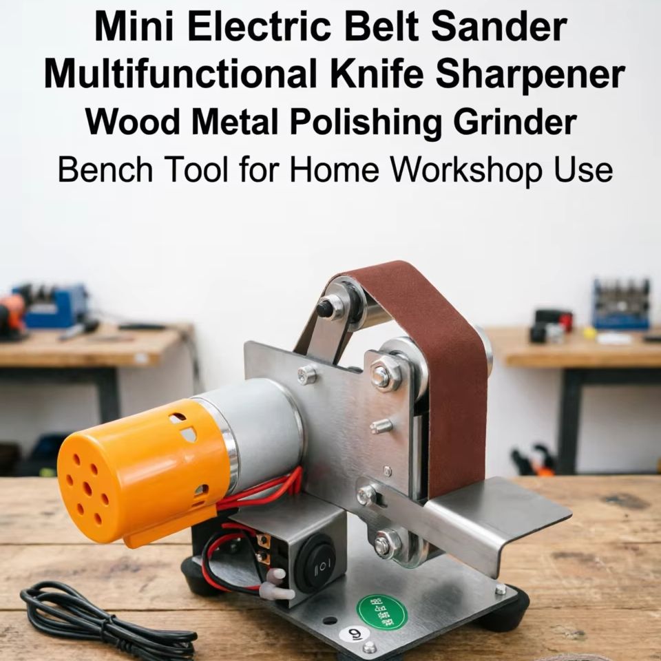 Workshop Tools Knife Sharpener - Mini lijadora de banda eléctrica multifuncional,