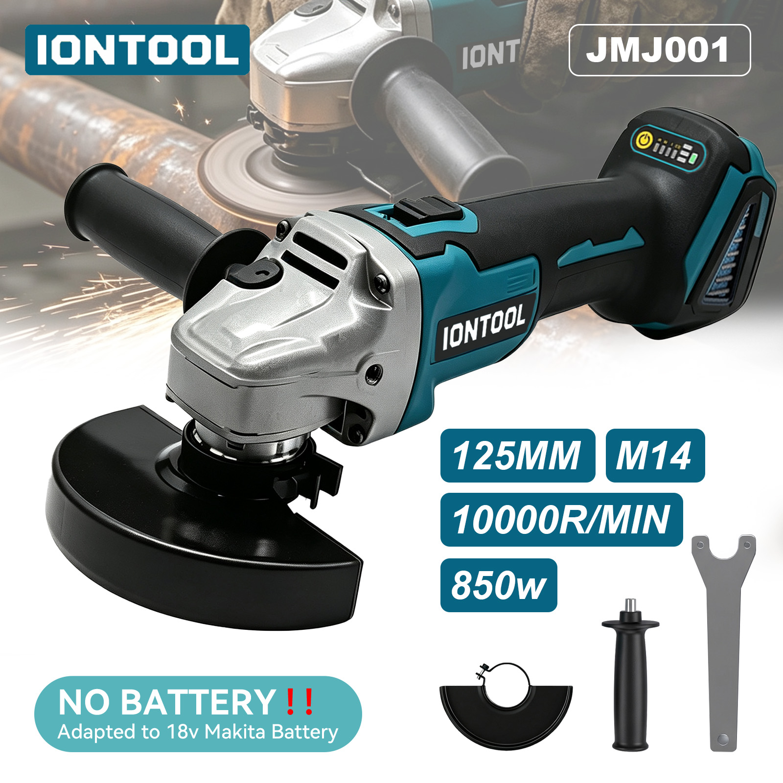 Tools For Fabrication Workshop - Amoladora angular inalámbrica IONTOOL, herramienta de