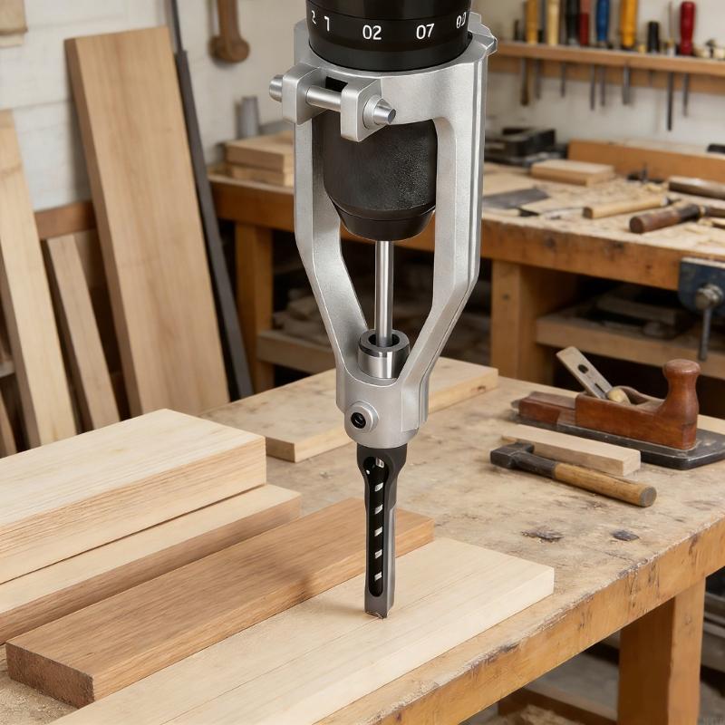 Guía taladro para agujeros cua - Drill Press Bench reseña y precio