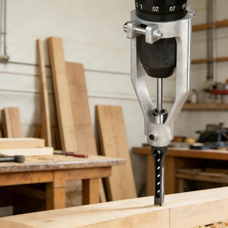 Guía taladro para agujeros cua - Drill Press Bench reseña y precio