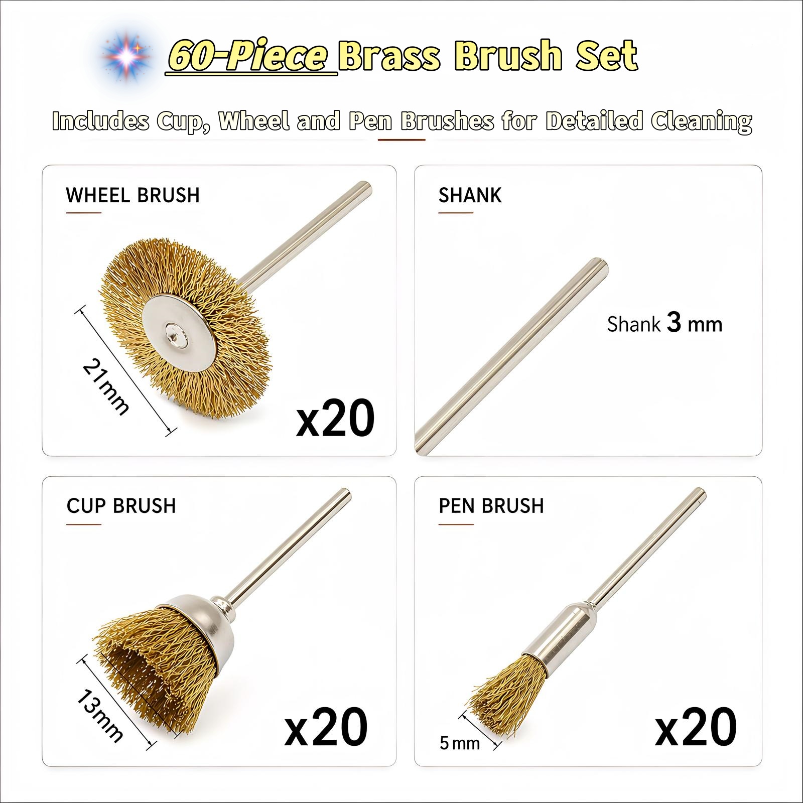 Juego de 60 cepillos de alambr - Tools Jewelry Making reseña y precio