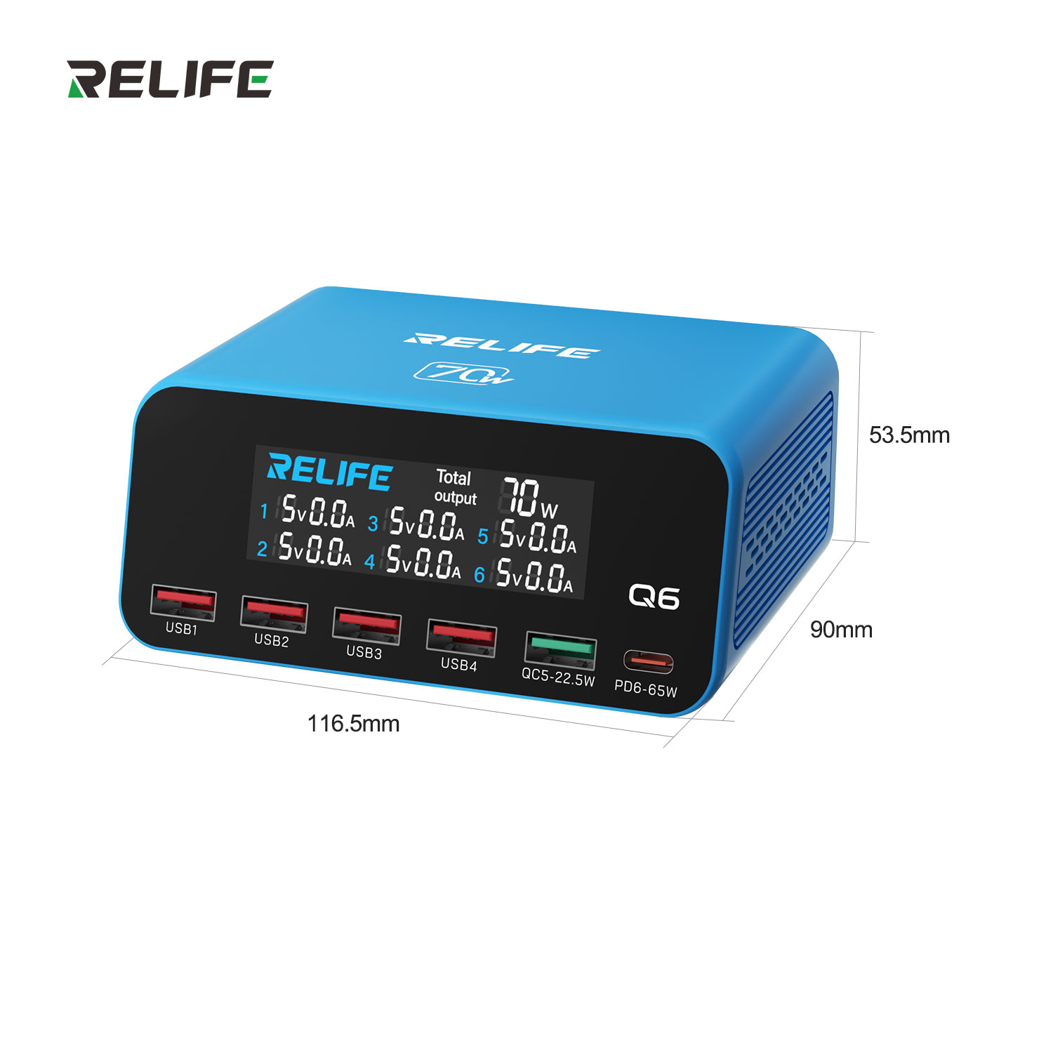 Cargador Rápido RELIFE Q6 70W  - Tools Qc reseña y precio
