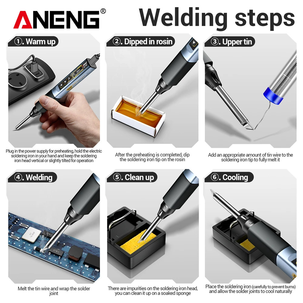 Soldador recargable ANENG SL10 - Tools Qc reseña y precio