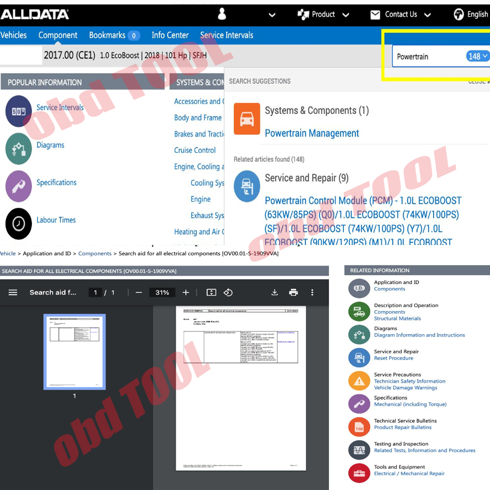 Cuenta en Línea ALLDATA EU 202 - Workshop Tools Diagram reseña y precio